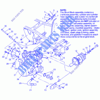 ENGINE MOUNTING (SPORT)   W968540 (4935863586A009) for Polaris TRAIL BLAZER ES 1996