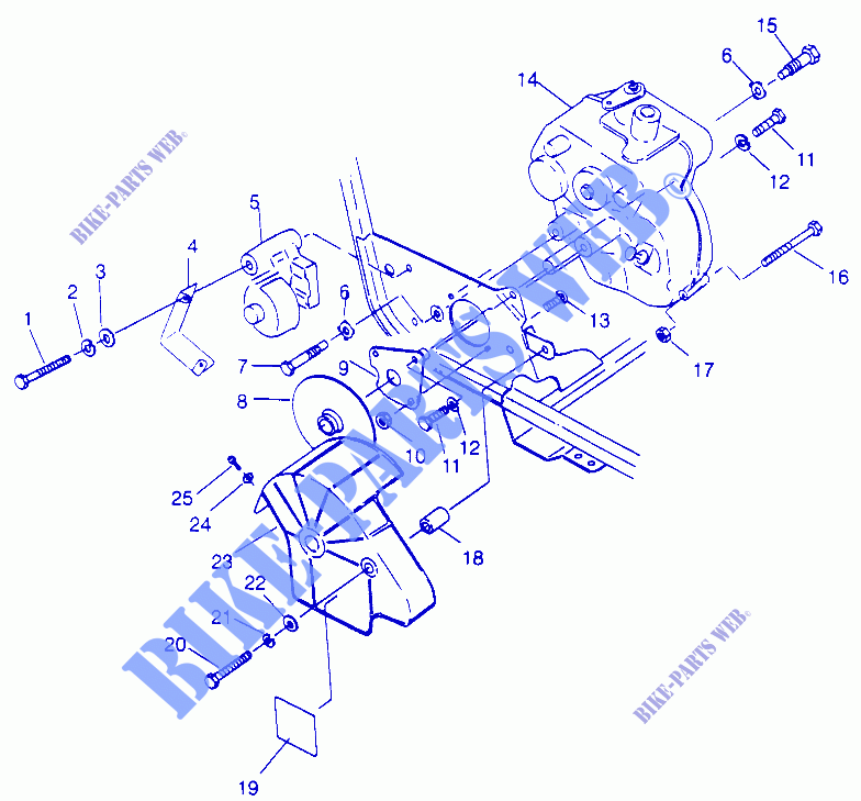 GEARCASE   BRAKE MOUNTING TRAIL BOSS W968527 (4935883588B013) for Polaris TRAIL BOSS 1996
