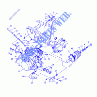 ENGINE MOUNTING  2X4 400L W957540 (4930093009A009) for Polaris 400L 2X4 1995