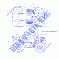 DECALS   A15SEE57AA/AC/AJ (49ATVDECALSS1570EPS) for Polaris SPORTSMAN 570 EFI EPS 2015