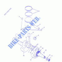 CRANKSHAFT AND PISTON TRAIL BLAZER W957221 (4930363036C008) for Polaris TRAIL BLAZER 1995