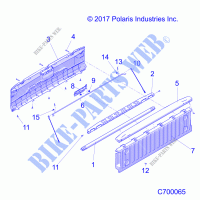 BODY, BOX, TAILGATE   R21TAE99FA/SFA/SCA/SCK (C700065) for Polaris RANGER 1000 FULL SIZE EPS EU / TRACTOR / ZUG 2021