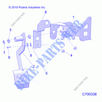 BRAKES, PEDAL   R21TAE99FA/SFA/SCA/SCK (C700338) for Polaris RANGER 1000 FULL SIZE EPS EU / TRACTOR / ZUG 2021