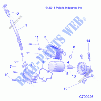 ENGINE, DIPSTICK AND OIL FILTER   R21TAE99FA/SFA/SCA/SCK (C700226) for Polaris RANGER 1000 FULL SIZE EPS EU / TRACTOR / ZUG 2021