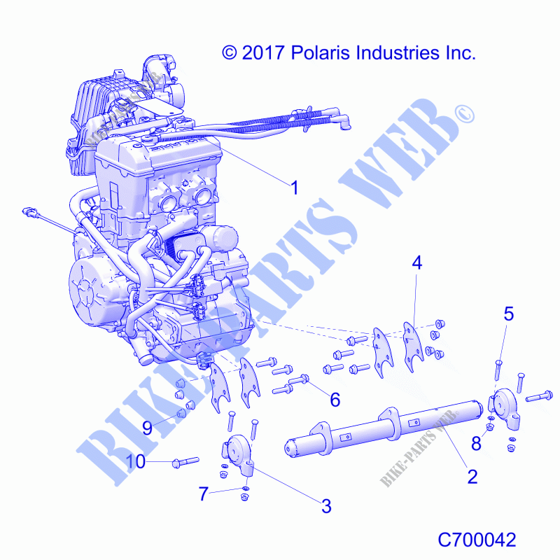 ENGINE, MOUNTING   R21RSY99A9/AC/AP/AW/B9/BC/BP/BW (C700042) for Polaris RANGER CREW XP 1000 NORTHSTAR ULTIMATE 2021