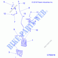 BODY, FUEL TANK EVAP   R21RRZ99B9/BC/BP/BW (C700218) for Polaris RANGER XP 1000 NORTHSTAR ULTIMATE AUDIO PACKAGE 2021