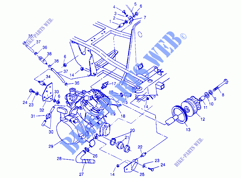 ENGINE MOUNTING SPORTSMAN 4X4 W948040 (4926842684A008) for Polaris SPORTSMAN 4X4 1994