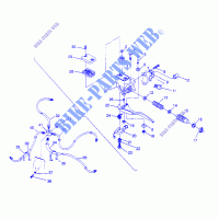 CONTROLS   MASTER CYLINDER/BRAKE LINE TRAIL BLAZER W947221 (4926832683B007) for Polaris TRAIL BLAZER 1994