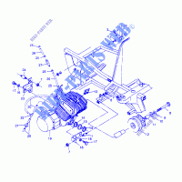 ENGINE MOUNTING TRAIL BLAZER W947221 (4926832683A008) for Polaris TRAIL BLAZER 1994