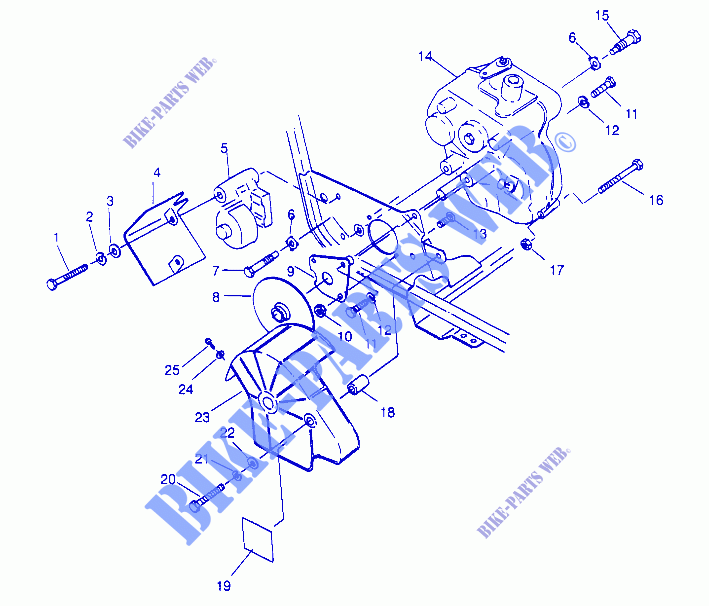 GEARCASE   BRAKE MOUNTING TRAIL BLAZER W947221 (4926832683B012) for Polaris TRAIL BLAZER 1994