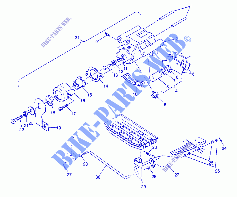 REAR BRAKE TRAIL BLAZER W947221 (4926832683B013) for Polaris TRAIL BLAZER 1994