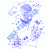 CRANKCASE AND CYLINDER   W948527 (4926822682C005) for Polaris TRAIL BOSS 1994