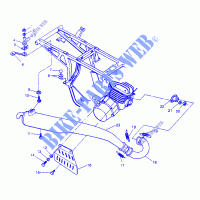 EXHAUST ASSEMBLY TRAIL BOSS W948527 (4926822682A009) for Polaris TRAIL BOSS 1994