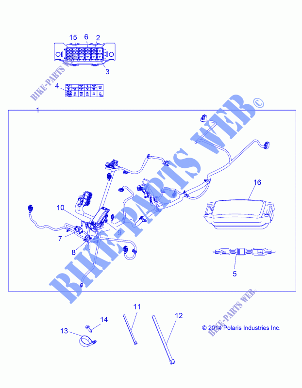 WIRE HARNESS   A15SEA57HA (49ATVHARNESS15570HA) for Polaris SPORTSMAN 570 EFI MD 2015