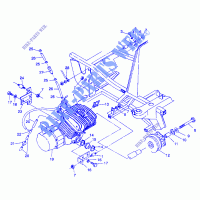 ENGINE MOUNTING TRAIL BLAZER W937221 (4924082408004A) for Polaris TRAIL BLAZER 1993