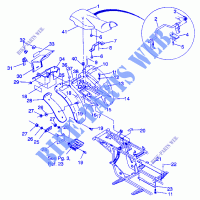 REAR CAB ASSEMBLY TRAIL BLAZER W937221 (4924082408002A) for Polaris TRAIL BLAZER 1993