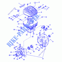CRANKCASE AND CYLINDER TRAIL BOSS W938527 (4924072407029A) for Polaris TRAIL BOSS 1993