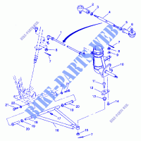 FRONT WISHBONES   STEERING TIE RODS TRAIL BOSS W938527 (4924072407015A) for Polaris TRAIL BOSS 1993