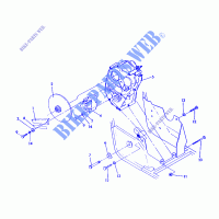 RH GEARCASE   BRAKE MOUNTING 250 2X4 / W927527 (4922862286029A) for Polaris TRAIL BOSS 2X4 1992