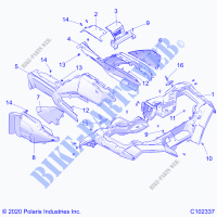 BODY, CABIN AND SIDE PANELS   A22SXA85A1/A6 (C102337) for Polaris SPORTSMAN 850 2022