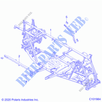 CHASSIS, MAIN FRAME   A22SXE85A9/AF/AX (C101984) for Polaris SPORTSMAN 850 2022