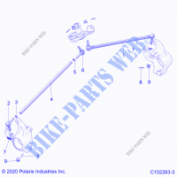 STEERING, STEERING TIE RODS   A22SXE85A9/AF/AX (C102263 3) for Polaris SPORTSMAN 850 2022