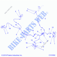 BRAKES, BRAKE LINES   A22SLZ95AK (C101832) for Polaris SPORTSMAN XP 1000 2022