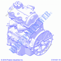 ENGINE, LONG BLOCK   A22SLZ95AK (C101431 10) for Polaris SPORTSMAN XP 1000 2022