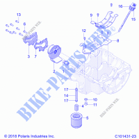 ENGINE, OIL SYSTEM   A22SLZ95AK (C101431 23) for Polaris SPORTSMAN XP 1000 2022