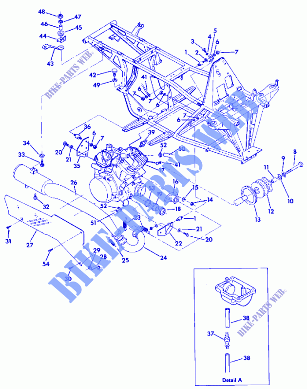 ENGINE   MUFFLER MOUNTING 350 2X4 (4918531853005A) for Polaris TRAIL BOSS 350L 2X4 1990