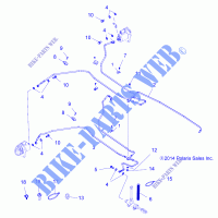 REAR BRAKE BRAKE LINES   A15SWE57FA (49ATVBRAKELINERR15X2EU) for Polaris SPORTSMAN 570 EFI X2 EPS EUROPE 2015