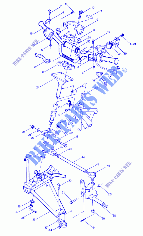 STEERING ASSEMBLY (4913501350011A) for Polaris CYCLONE 1987