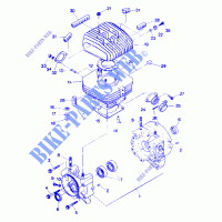 CRANKCASE AND CYLINDER (4913521352038A) for Polaris TRAIL BOSS 4X4 1987