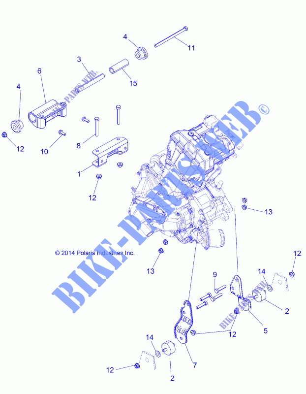 ENGINE, MOUNTING   A15SEH57AD (49ATVENGINEMTG15QUAD) for Polaris SPORTSMAN 570 HD 2015