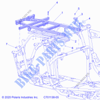CHASSIS, CARGO BOX MOUNTING AND RELATED   Z22RME2KAG/BG/K2KAN/BN (C701138 05) for Polaris RZR PRO R 4 SPORT 2022      