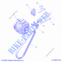 ENGINE, ALTERNATOR   Z22RME2KAG/BG/K2KAN/BN (C1206172 5) for Polaris RZR PRO R 4 SPORT 2022      