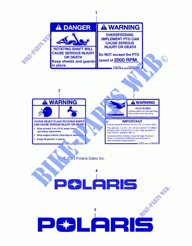 ANGLE BROOM DECALSSS   D163PD1AJ/B4 BRM (49BRUTUSDECALSS6800) for Polaris PALLET FORK FRONT MOUNT 2016
