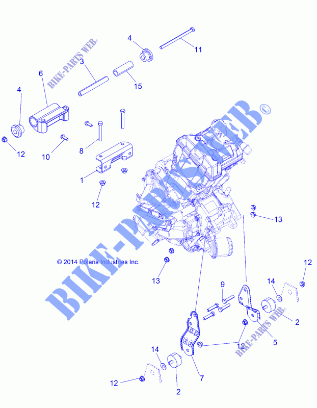 ENGINE, MOUNTING   A15SHD57AC/E57AS/AM/L57AK (49ATVENGINEMTG15QUAD) for Polaris SPORTSMAN 570 SP 2015