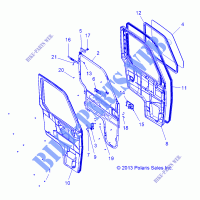 DOORS   D152DPD1AJ/2M (49BRUTUSDOOR13M) for Polaris BRUTUS HD PTO 2015