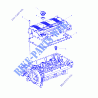 ENGINE, ROCKER ARMS COVER AND OIL FILLER   D151DPD1AJ/2D/1L/1M/2M (49BRUTUSROCKERCVR15DSL) for Polaris BRUTUS HD PTO 2015