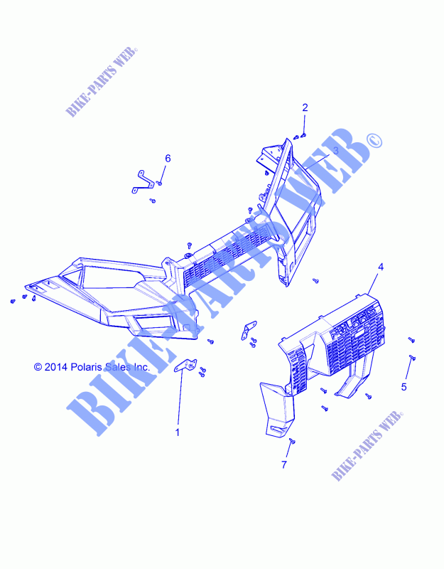 BUMPER   D151LPD1AJ/1M/2M (49BRUTUSBUMPER15LM) for Polaris BRUTUS HD PTO 2015