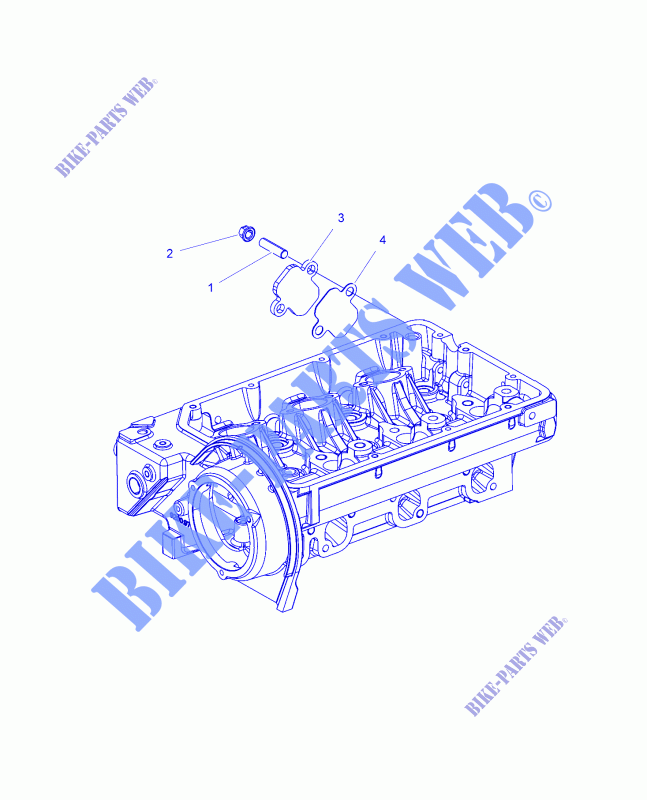 ENGINE, FUEL PUMP FITTING COVER   D151DPD1AJ/2D/1L/1M/2M (49BRUTUSFUELCVR15DSL) for Polaris BRUTUS HD PTO 2015