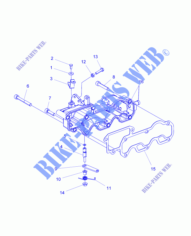 ENGINE, INLET MANIFOLD AND THROTTLE   CONTROL   D151DPD1AJ/2D/1L/1M/2M (49BRUTUSINLETMFLD15DSL) for Polaris BRUTUS HD PTO 2015