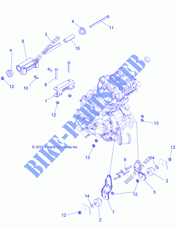 ENGINE, MOUNTING   A15SHC57CS (49ATVENGINEMTG15570AA) for Polaris SPORTSMAN 570 SP EPS 2015