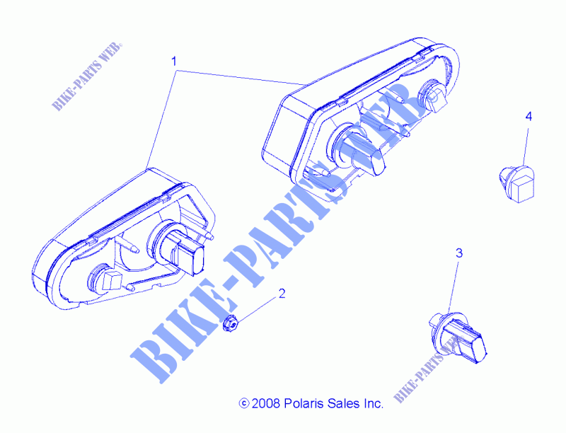 TAIL LAMPS   A15SHC57CS (49ATVTAILLAMPS08SP800EFI) for Polaris SPORTSMAN 570 SP EPS 2015
