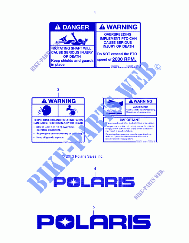 ANGLE BROOM DECALSSS   D132M9JDJ BRM (49BRUTUSDECALSS6800) for Polaris BRUTUS 2013