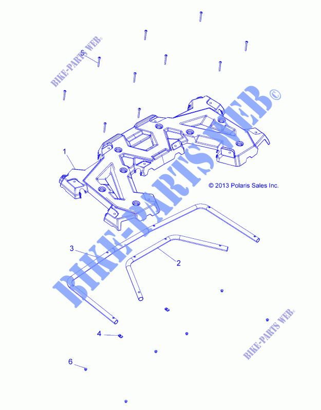 REAR RACK   A15SHE57HS (49ATVRACKMTGRR14570) for Polaris SPORTSMAN 570 SP MD 2015