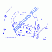 CHASSIS, BUMPER   A16YAK11AD/AF (49ATVBUMPER07OTLW90) for Polaris OUTLAW 110 2016