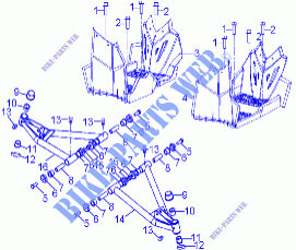 CHASSIS, A ARM AND FOOTREST   A16YAK11AD/AF (A00049) for Polaris OUTLAW 110 2016