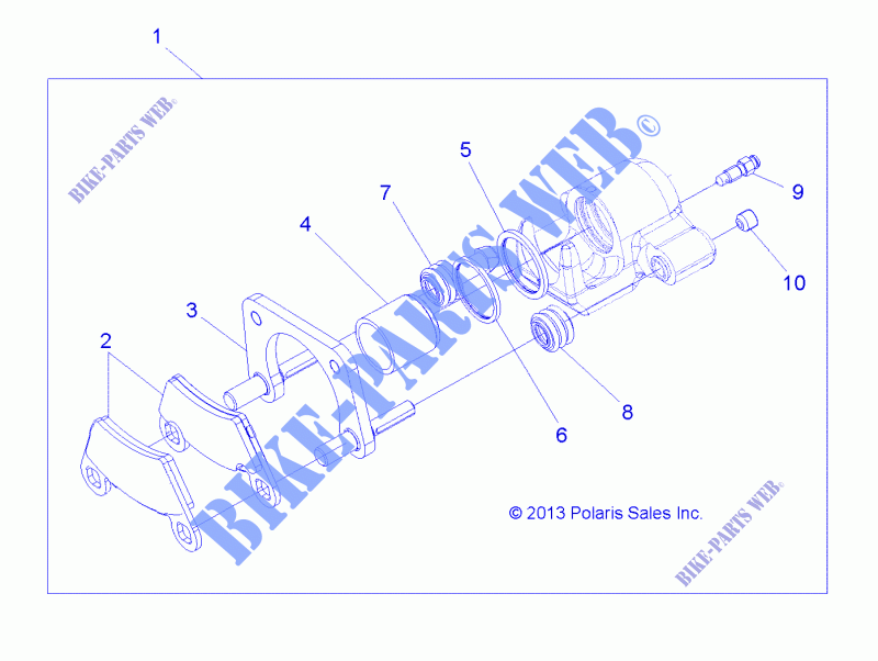 BARKE REAR CALIPER   A15DAH32EJ (49ATVCALIPERRR14SP325) for Polaris ACE 325 HD 2015